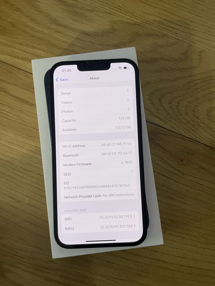 Бартер iPhone 13 128gb 100% midnight