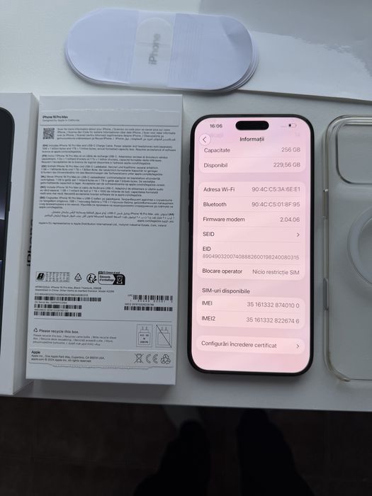 Vand iphon 16 pro max