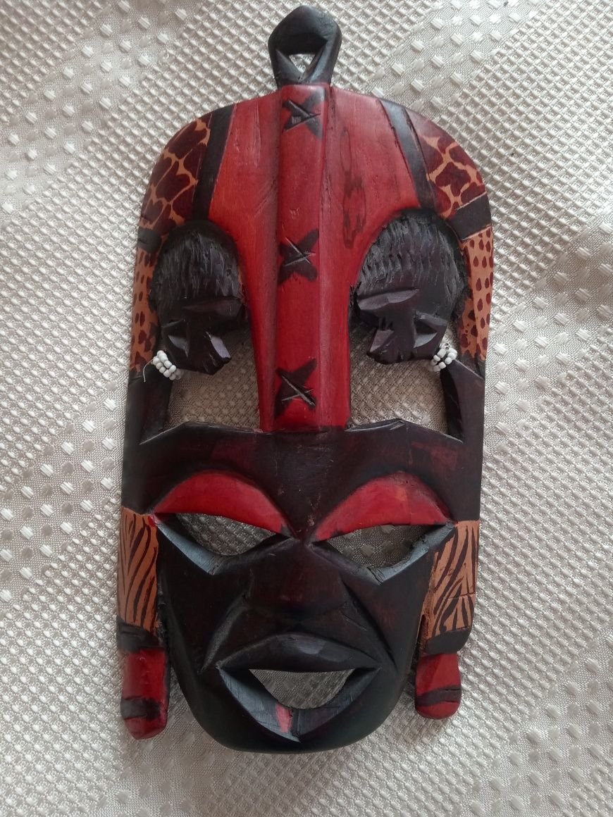 Mască africană din abanos Kenya , autentică