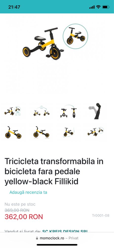 Tricicletă Fillikid din metal + tricicletă ușoară din plastic