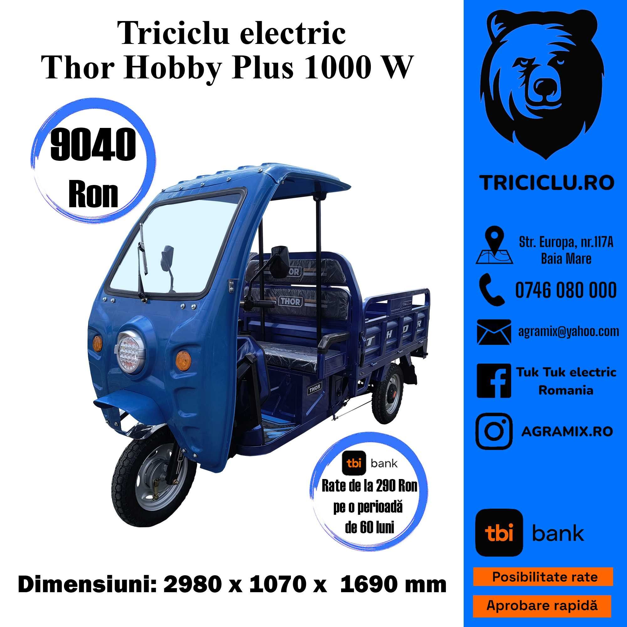 Hobby Thor  triciclu tuktuk electric cu bena