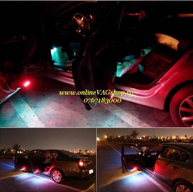 Lampi LED lumina rosie/alba avertizare usi VW Golf 5, Golf 6, Passat