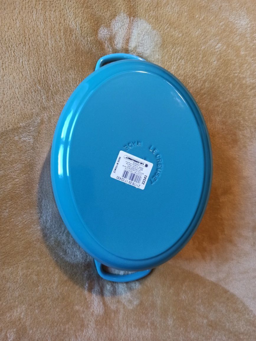 Caserolă ovală Le Creuset Signature 29cm, Caribbean Blue. (NOUĂ)