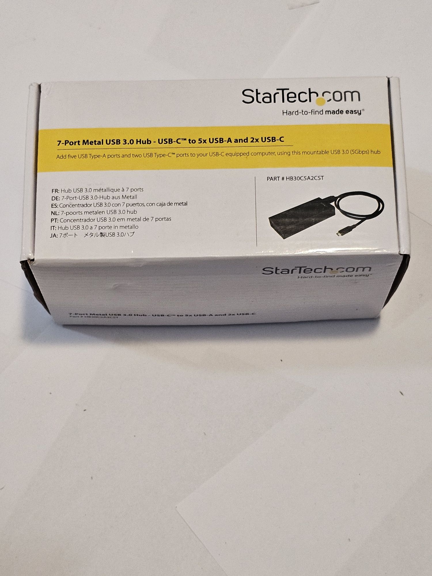 Hub USB Startech HB30C5A2CST, 7x USB 3.0 (Negru)