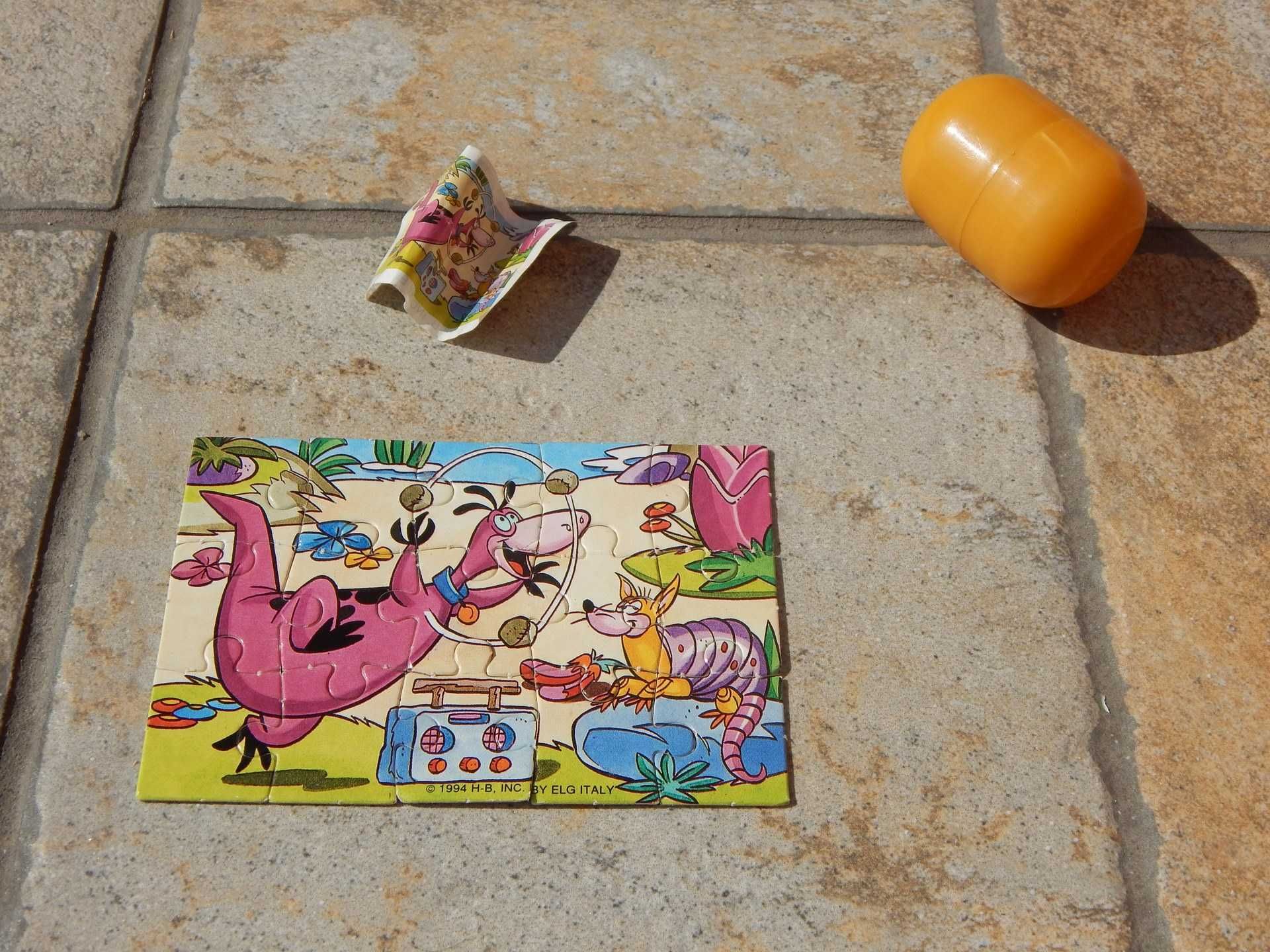 Puzzle dinozaurul Dino serialul The Flintstones 15 piese Kinder 1994