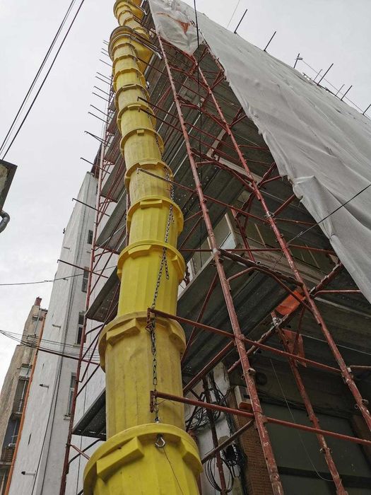 Tobogan topogan tub jgheab tubulatura sistem evacuare moloz închiriez