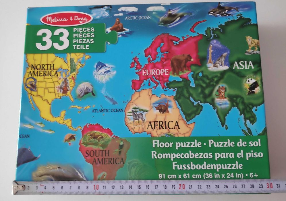 Puzzle World Map cu 33 de piese