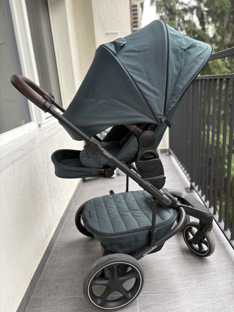 Easywalker Harvey5 Premium - Детска бебешка количка 2 в 1 Jade Green