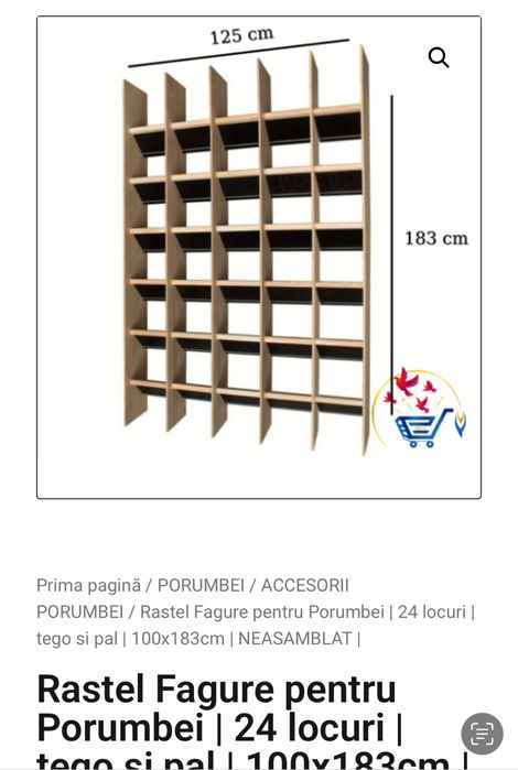 Rastel porumbei 24 de locuri