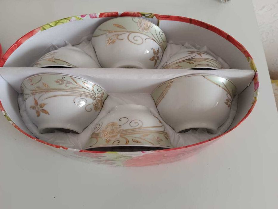 Набор чайных пиалок, 6 шт в упаковке, новые