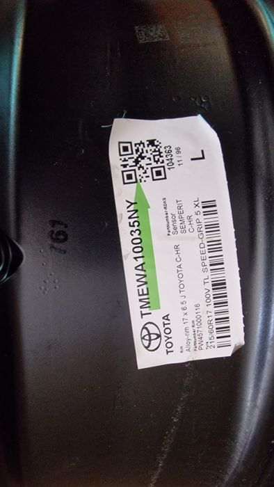 Jante Toyota Chr 17"+ senzori - Corolla Cross, FACTURA, GARANTIE