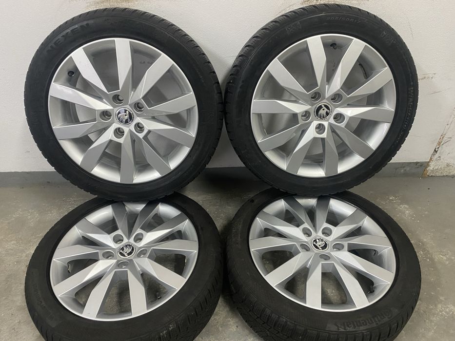 Jante 17 originale Skoda Octavia anvelope iarna