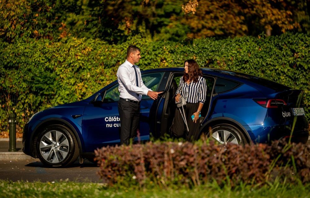 Colaborare Blue - Tesla Ridesharing - Bucuresti