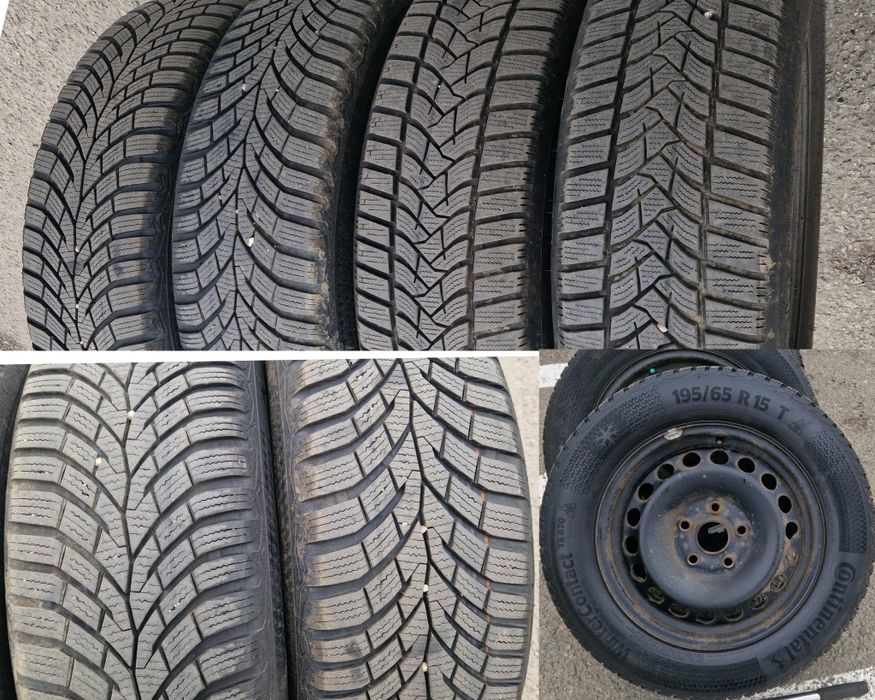 Jante Roți 5x112 Et.47 195 65 R15 91T Cauciucuri Anvelope M+S 4 buc