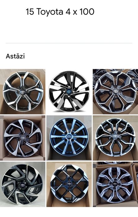 Jante 15 Toyota Aygo IQ Corolla Yaris Verso Prius Auris MR2 cu 4 x 100