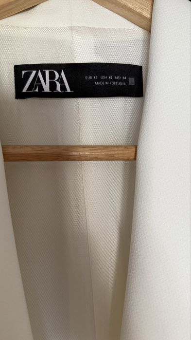 Sacou Zara alb casual