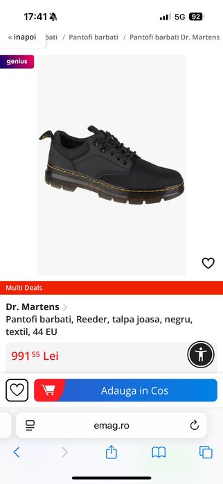 Pantofi Bărbați Dr Martens Reeder 46