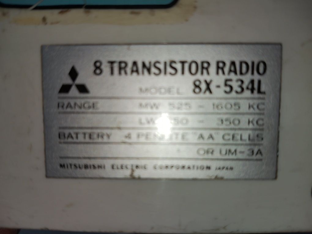 Radio receptor Mitsubishi anii 60 tranzistoare germaniu