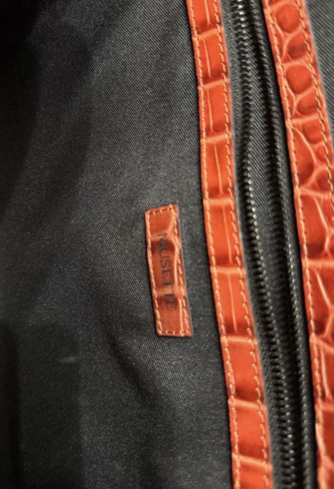 Geantă din piele naturală Musette – model croco, nouă
