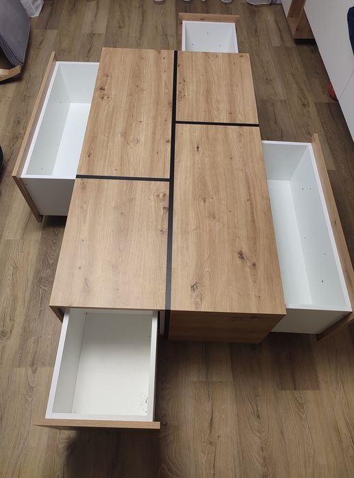 Vand masă living cu sertare