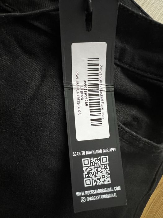 Pantalon Rockstar Original Zariyah Black Stacked Flare Jean