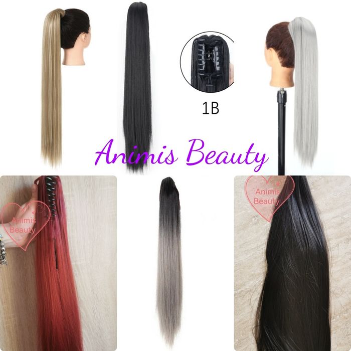 Coada par diverse culori, 60 cm, drepte, extensii par și cozi par