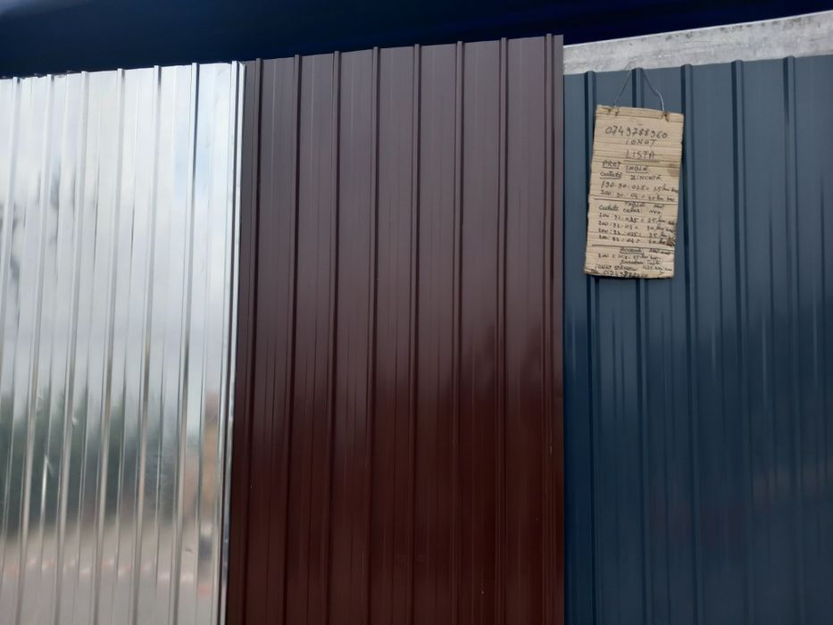 Vând tabla cutată zincata și color diferite grosimi
