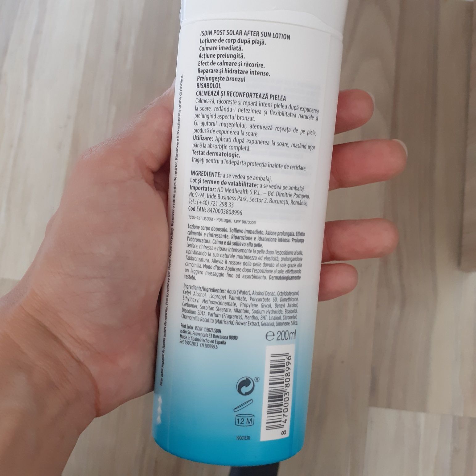 Lotiune de corp după plaja ISDIN, 200 ml