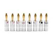 Conectori ( mufa audio , mufe boxe ) Nakamichi tip banana -set 8 buc.