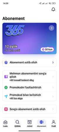 1 fit sotiladi jami 391 kun srochniy