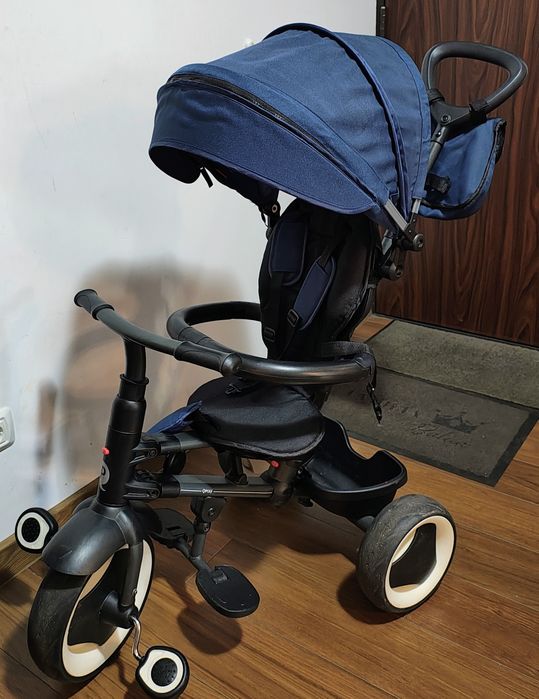 Tricicleta pliabila pentru copii Rito Plus, +12 luni, Albastru, Qplay