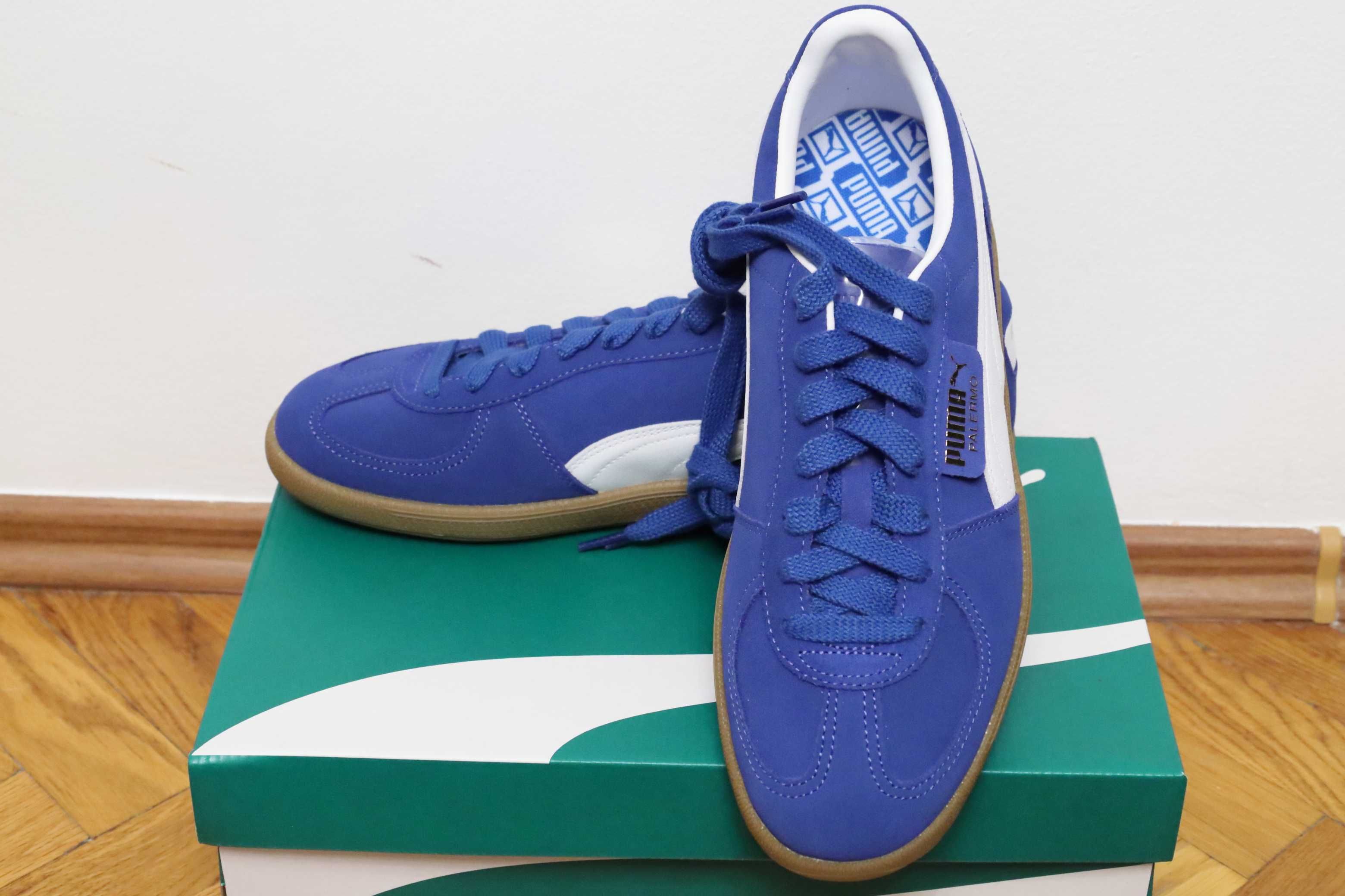 Adidasi Puma Palermo cobalt glaze-puma white - marimea 44