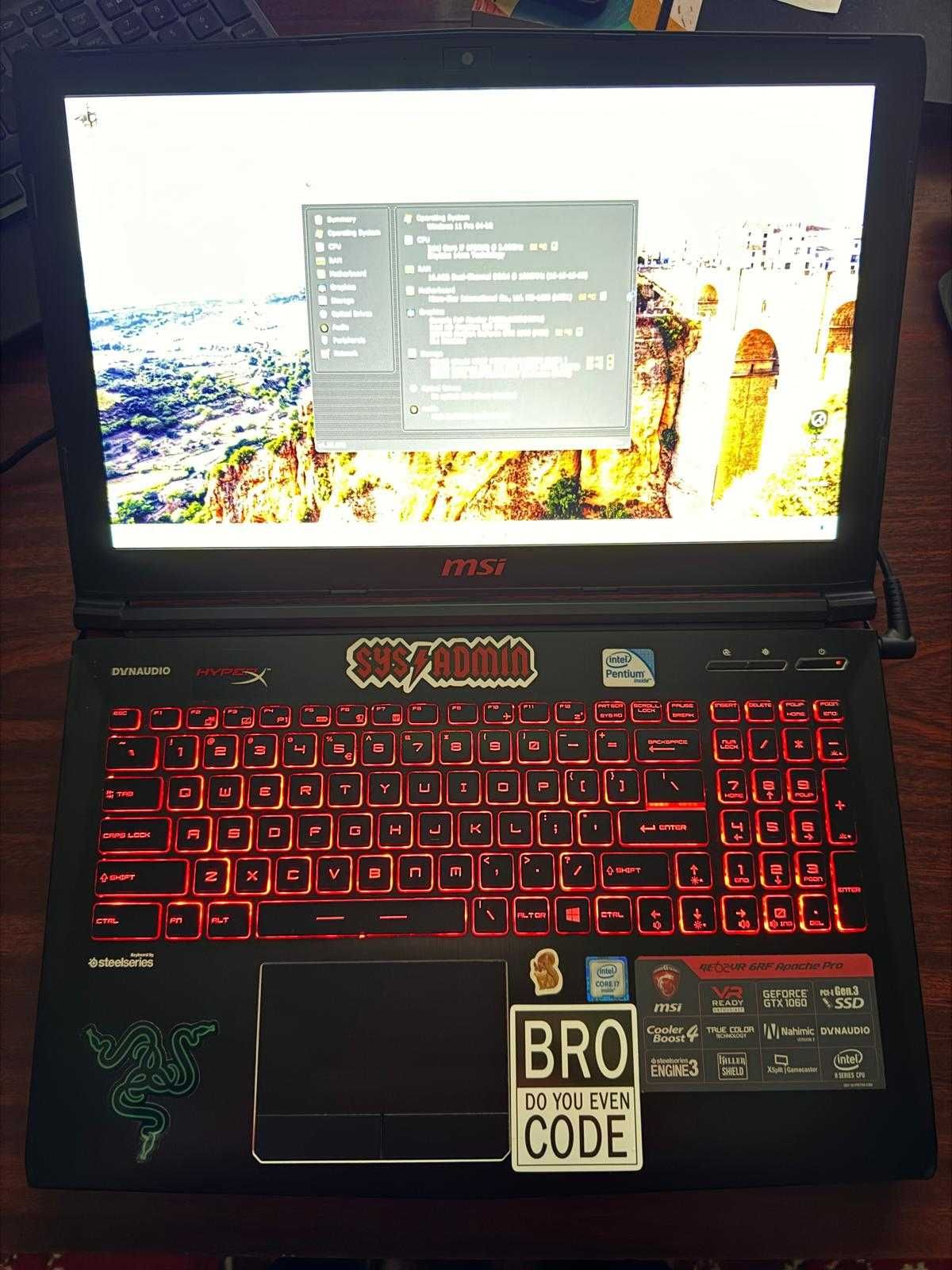 Laptop gaming MSI GE62VR 6RF Apache Pro