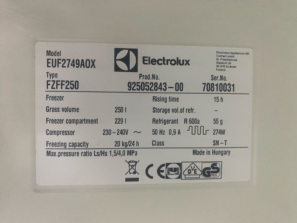 Фризер Electrolux