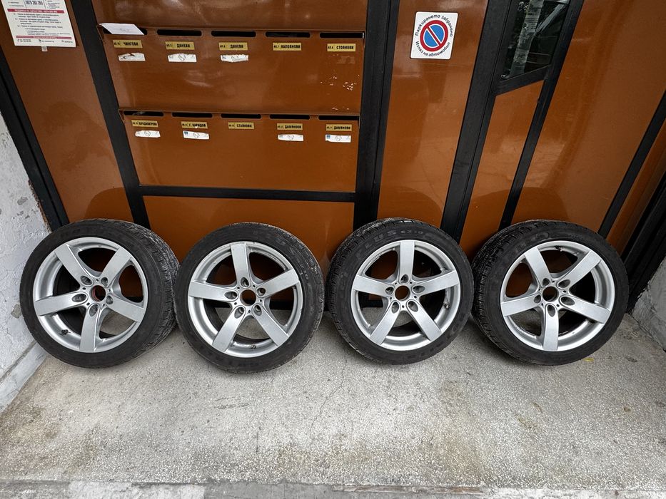 Лети джанти 17ки за БМВ 5x120 със зимни гуми 225/45/17 DOT 2222 BMW