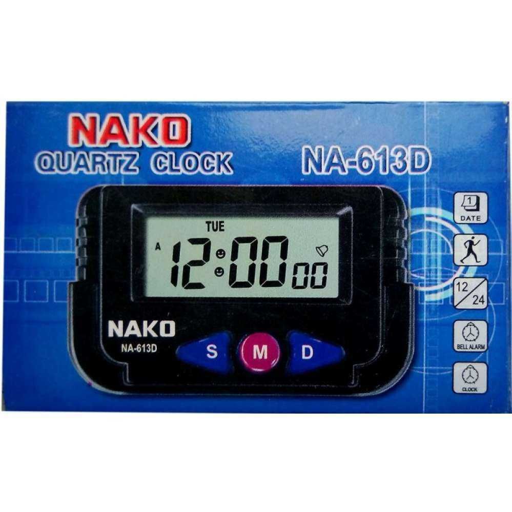 Часы секундомер будильник календарь электронные NAKO NA-613D