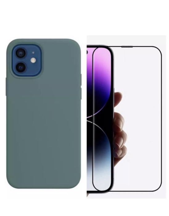 Husa Soft Case + Folie Sticla Iphone 13/14/15/16/17 PRO MAX PLUS AIR