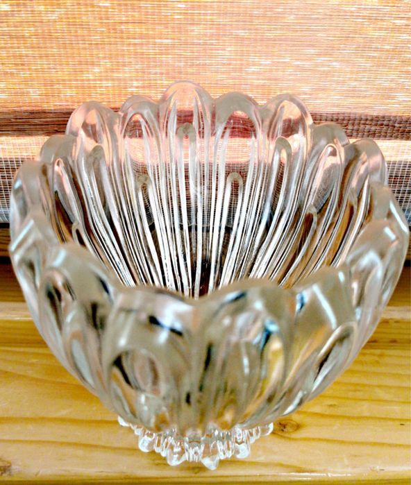 Антикварна кристална масивна тежка дизайнерска маркирана ваза колекция