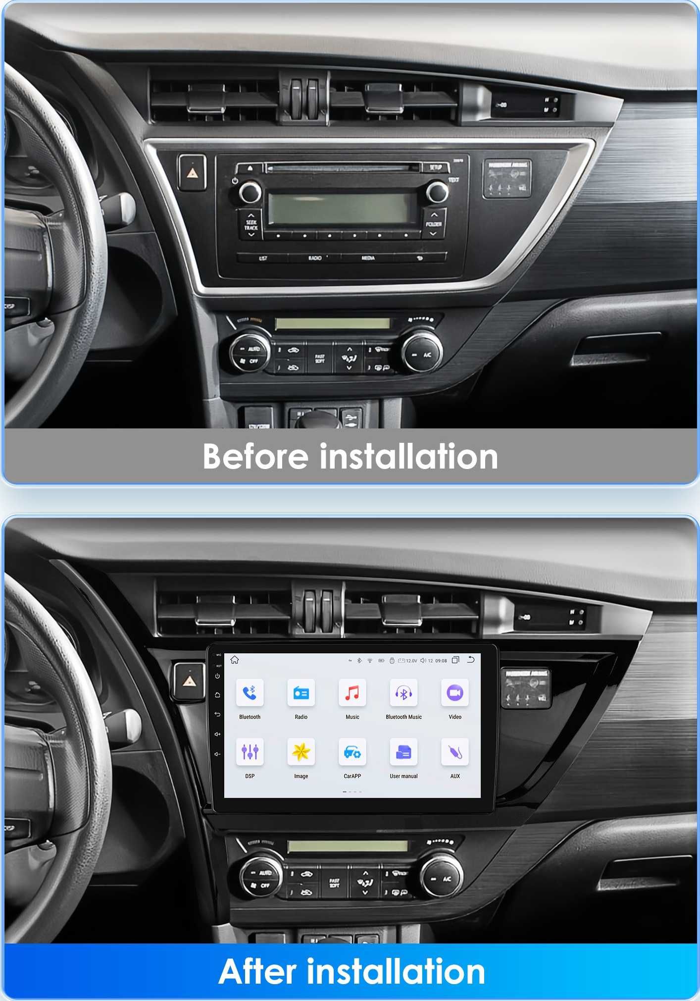Toyota Auris 2013 - 2016 Мултимедия Навигация Android