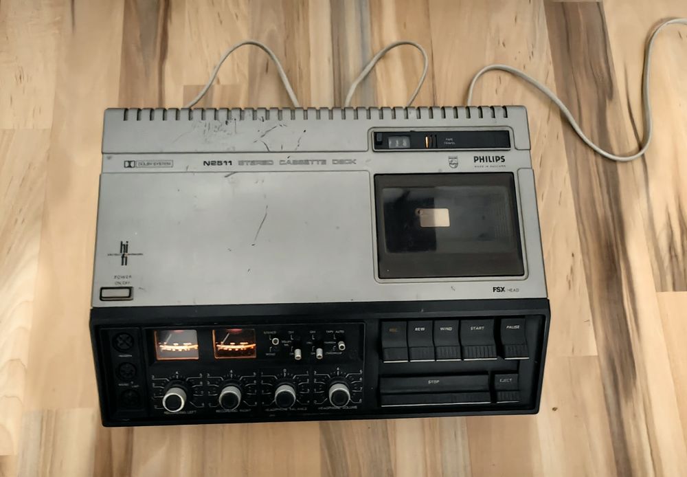 Casetofon Philips Stereo Cassette Deck N2511 retro vintage anii 70
