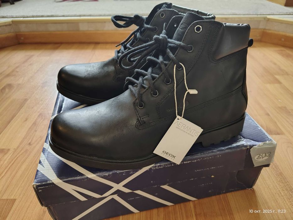 Ботинки Geox Respira (Италия),зима,кожа+мех,оригинал,новые,р-р 42