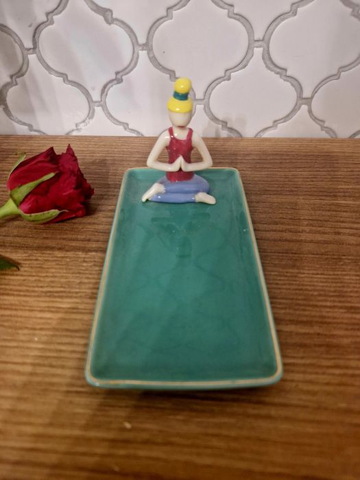 Tava miniatura portelan suport bijuterii