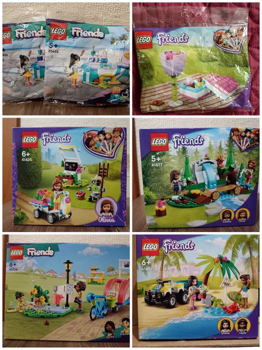 LEGO Friends модели -41738, 41697, 41677, 41425, 30633, 30411.