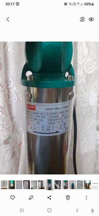 Pompă sumersibila inox 1,5kw,10 turbine,bobinajul pe cupru (RUSEASCĂ)