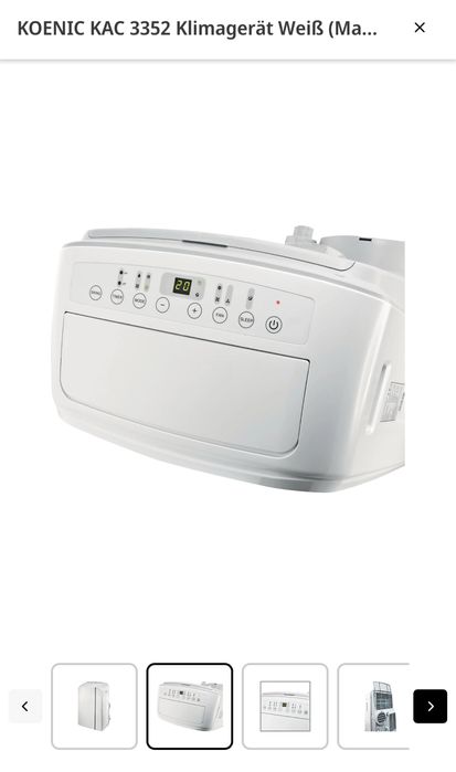 Aer condiționat mobil Koenic KAC 3352 – 12 000 BTU – Ca nou, la cutie