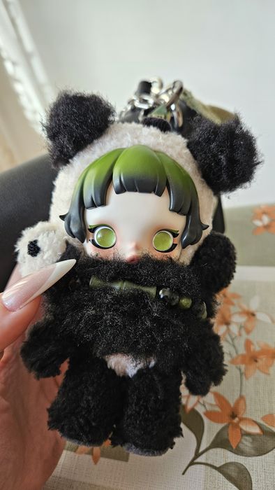 Нова оригинална SKULLPANDA Lazy Panda Plush Doll Pendant - POP MART