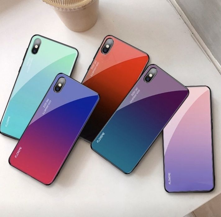 Husa Gradient din sticla iPhone X , XR, XS Max, 11, 11 Pro, 11 Pro Max