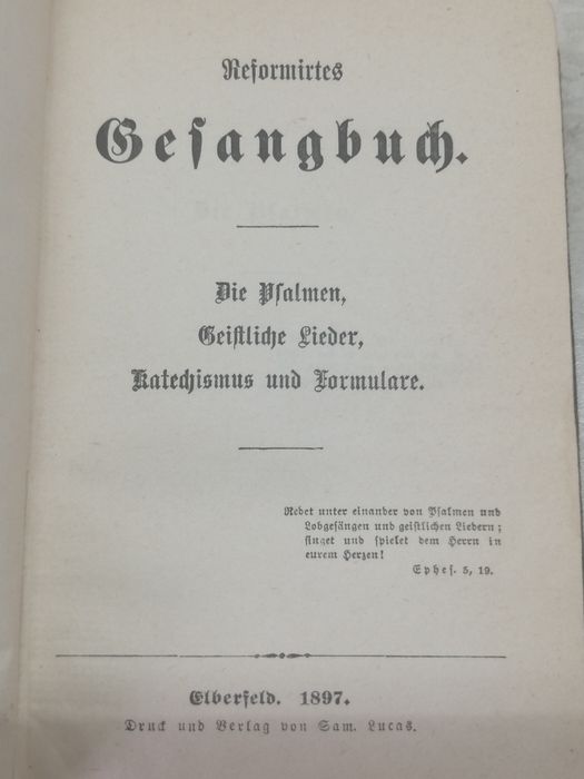 Сборник от реформирани химни 1897