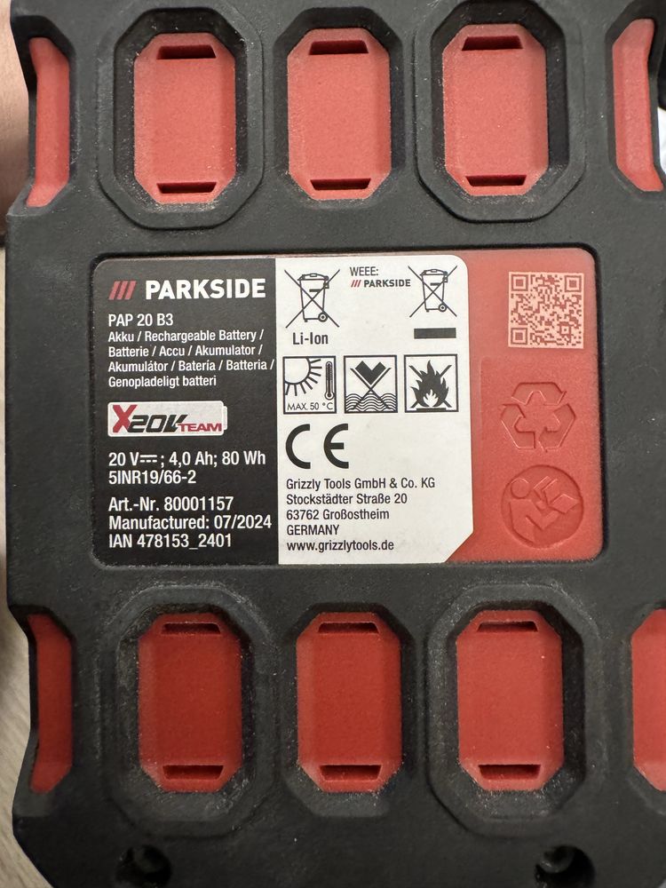 Нов флекс ъгловшлайф Парксайд Parkside с батерия и зарядно 4а