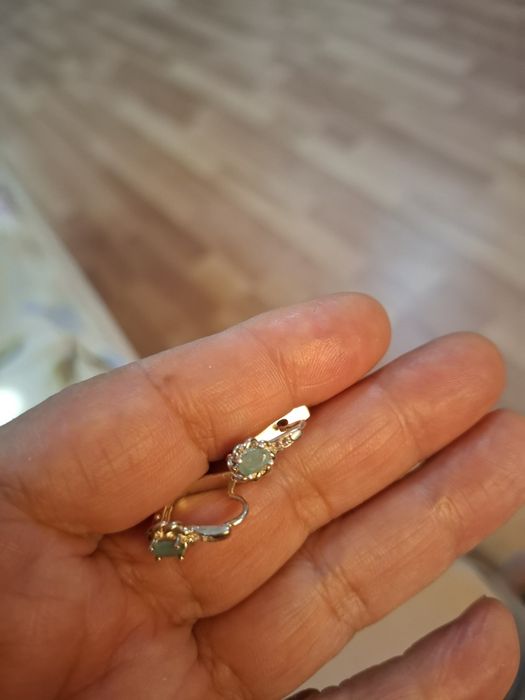 Серебрянные детские серьги с нат. аметистами